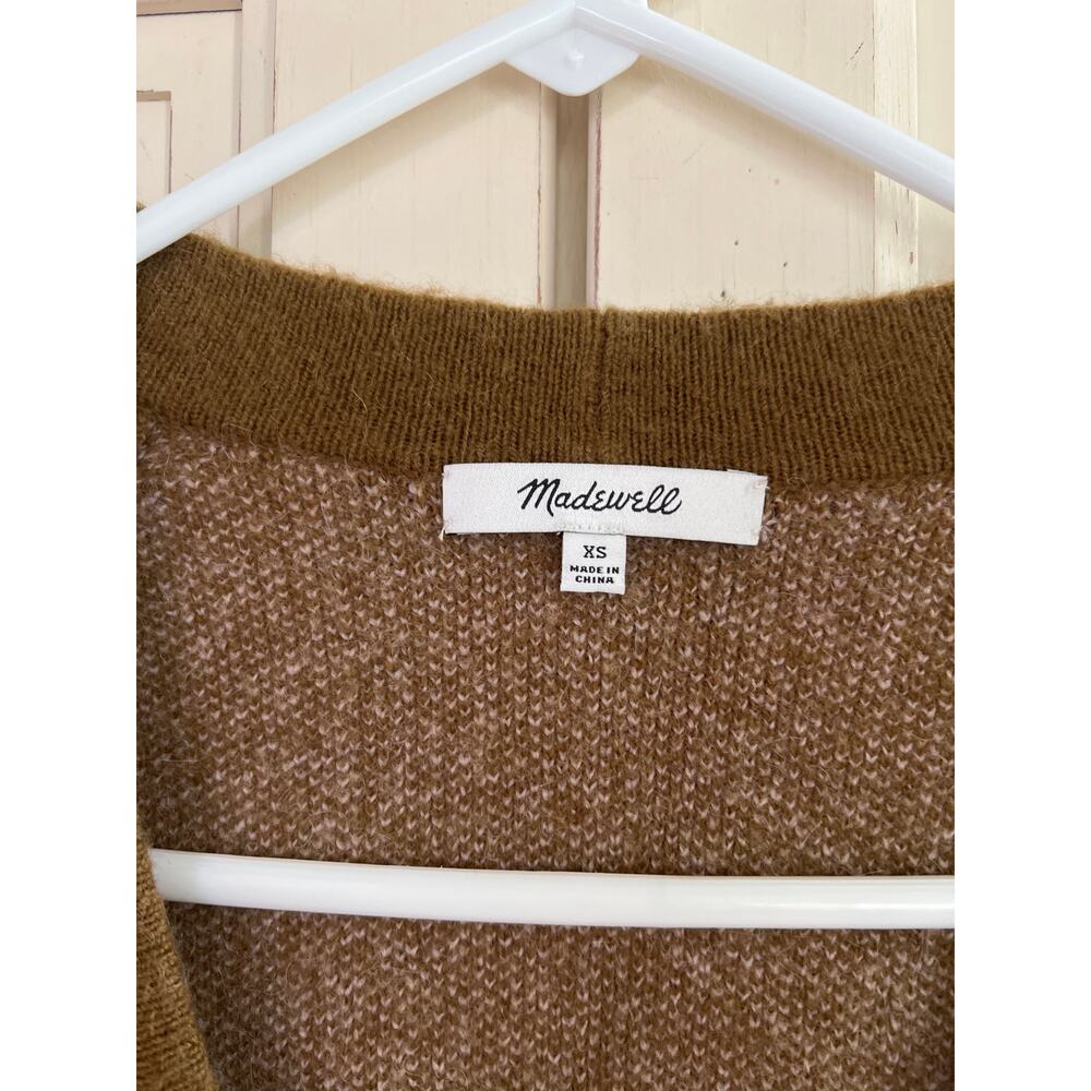 Madewell Brown Textured Button-Up Wool Blend Cardigan - Picture 2 of 3